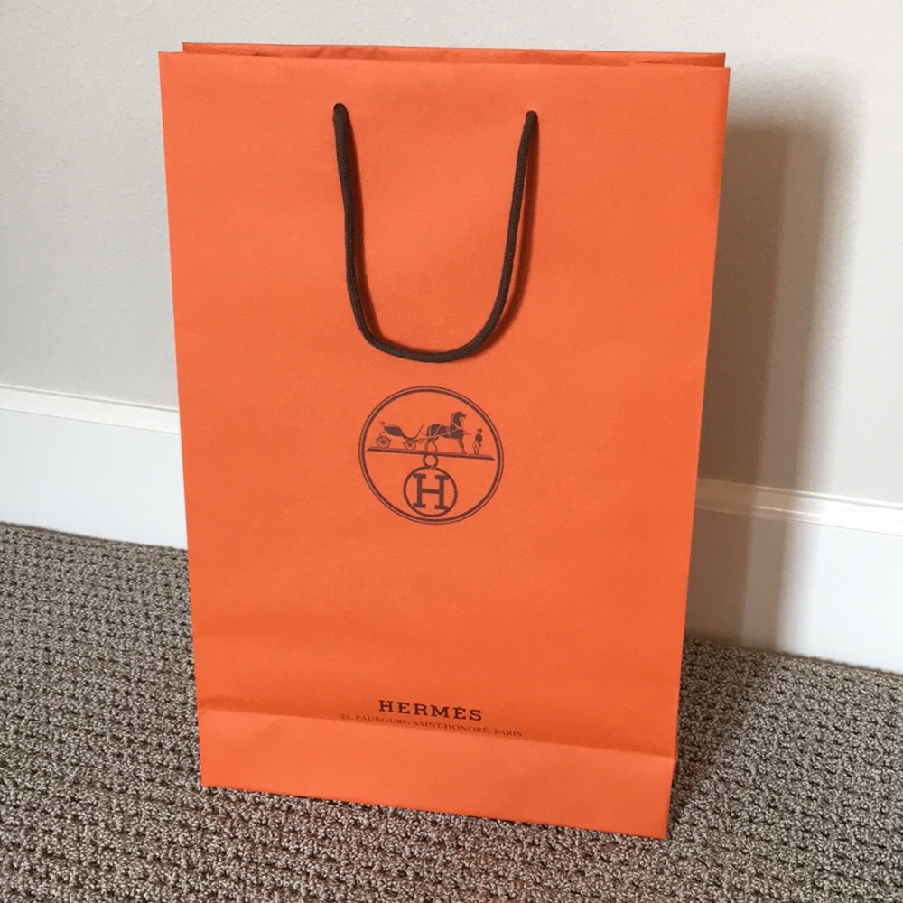 Hermès Long Shopping Bag 17” x 11” x 4”